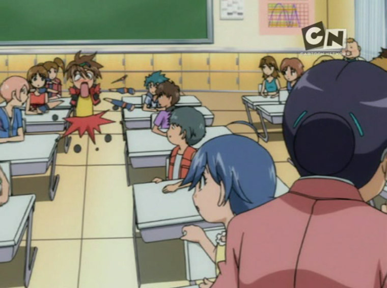 Бакуган сцена в школе